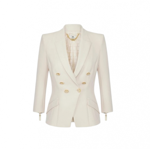 SACOU ELISABETTA FRANCHI, Jacket in double layer crêpe SACOU ELISABETTA FRANCHI, Jacket in double layer crêpe