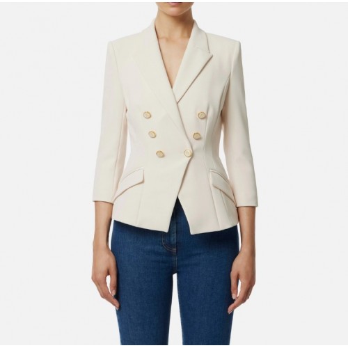 SACOU ELISABETTA FRANCHI, Jacket in double layer crêpe SACOU ELISABETTA FRANCHI, Jacket in double layer crêpe