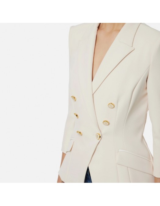 SACOU ELISABETTA FRANCHI, Jacket in double layer crêpe - GI17456E2DZ9 SACOU ELISABETTA FRANCHI, Jacket in double layer crêpe - GI17456E2DZ9
