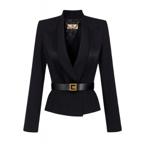 SACOU ELISABETTA FRANCHI,with satin lapels