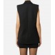 Vesta ELISABETTA FRANCHI,Cotton gabardine waistcoat with jewel buttons - GI18857E2110