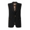 Vesta ELISABETTA FRANCHI,Cotton gabardine waistcoat with jewel buttons