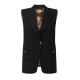 Vesta ELISABETTA FRANCHI,Cotton gabardine waistcoat with jewel buttons - GI18857E2110
