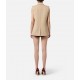 Vesta ELISABETTA FRANCHI,Cotton gabardine waistcoat with jewel buttons,Bej - GI18857E2EA2