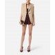 Vesta ELISABETTA FRANCHI,Cotton gabardine waistcoat with jewel buttons,Bej - GI18857E2EA2