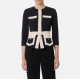 SACOU ELISABETTA FRANCHI,Colour-blocking jacket in double layer crêpe fabric - GIT0156E2EF1 SACOU ELISABETTA FRANCHI,Colour-blocking jacket in double layer crêpe fabric - GIT0156E2EF1