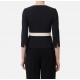 SACOU ELISABETTA FRANCHI,Colour-blocking jacket in double layer crêpe fabric - GIT0156E2EF1 SACOU ELISABETTA FRANCHI,Colour-blocking jacket in double layer crêpe fabric - GIT0156E2EF1