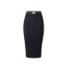 FUSTA ELISABETTA FRANCHI,Skirt in ribbed knit fabric with belt - GK17B56E2110