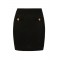 Fusta ELISABETTA FRANCHI,Knit skirt with sequins,Black