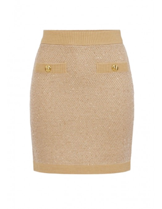 Fusta ELISABETTA FRANCHI,Knit skirt with sequins - GK23T57E2EA2