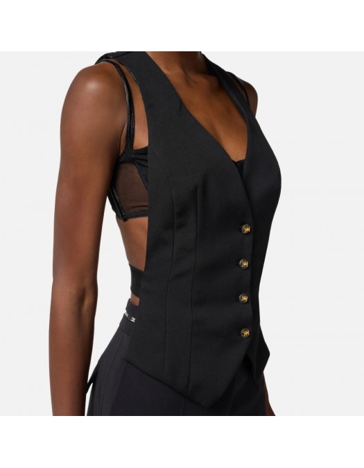 VESTA ELISABETTA FRANCHI, Cotton gabardine waistcoat - GL00156E2110
