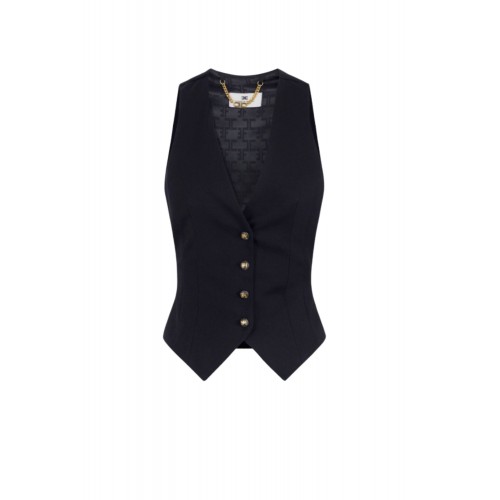 VESTA ELISABETTA FRANCHI, Cotton gabardine waistcoat