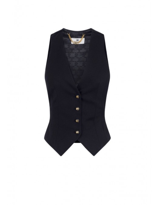 VESTA ELISABETTA FRANCHI, Cotton gabardine waistcoat - GL00156E2110