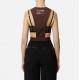 VESTA ELISABETTA FRANCHI, Cotton gabardine waistcoat,Brown - GL00156E2EA3