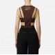 VESTA ELISABETTA FRANCHI, Cotton gabardine waistcoat,Brown - GL00156E2EA3