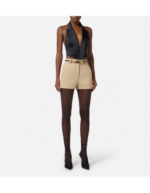 VESTA ELISABETTA FRANCHI, Satin waistcoat with straps - GL00357E2110 VESTA ELISABETTA FRANCHI, Satin waistcoat with straps - GL00357E2110