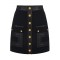 Fusta ELISABETTA FRANCHI,button-embellished mini skirt