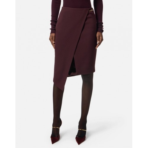 FUSTA ELISABETTA FRANCHI,in crêpe fabric with jewel detail FUSTA ELISABETTA FRANCHI,in crêpe fabric with jewel detail