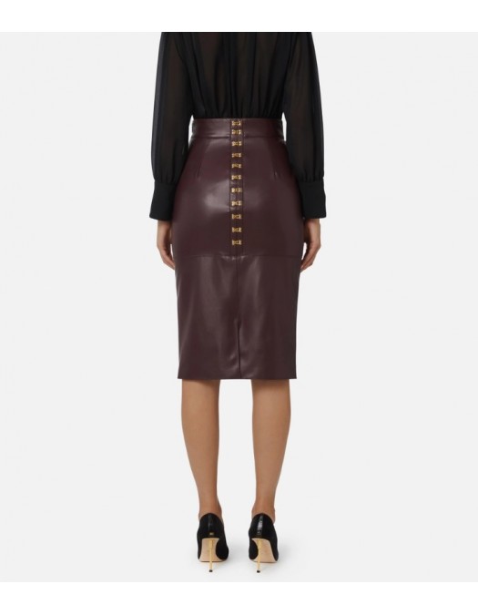 Fusta ELISABETTA FRANCHI, Pencil skirt with jewel clasps - GO14557E2EA4 Fusta ELISABETTA FRANCHI, Pencil skirt with jewel clasps - GO14557E2EA4
