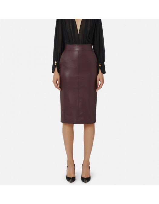 Fusta ELISABETTA FRANCHI, Pencil skirt with jewel clasps - GO14557E2EA4 Fusta ELISABETTA FRANCHI, Pencil skirt with jewel clasps - GO14557E2EA4