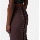 Fusta ELISABETTA FRANCHI, Skirt in bi-elastic fabric with criss-cross laces,Slim - GO14757E2EA4 Fusta ELISABETTA FRANCHI, Skirt in bi-elastic fabric with criss-cross laces,Slim - GO14757E2EA4