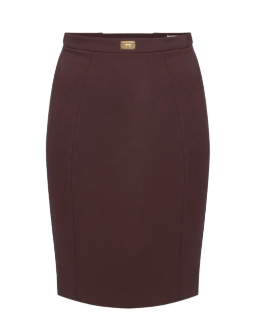 Fusta ELISABETTA FRANCHI, Skirt in bi-elastic fabric with criss-cross laces,Slim - GO14757E2EA4 Fusta ELISABETTA FRANCHI, Skirt in bi-elastic fabric with criss-cross laces,Slim - GO14757E2EA4