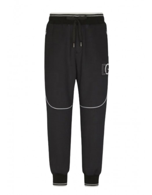 Pantaloni DOLCE & GABBANA, Cu logo, Negru - GVSCAZFUGK6N0000 Pantaloni DOLCE & GABBANA, Cu logo, Negru - GVSCAZFUGK6N0000