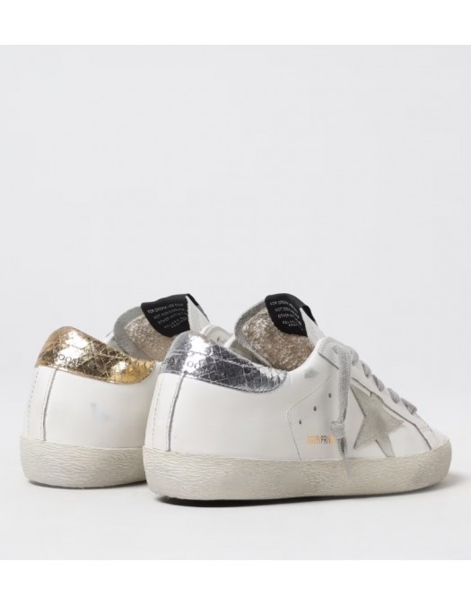 Sneakers Golden Goose, Distressed Effect, Grey Details, White - GWF00101F00086110417 Sneakers Golden Goose, Distressed Effect, Grey Details, White - GWF00101F00086110417