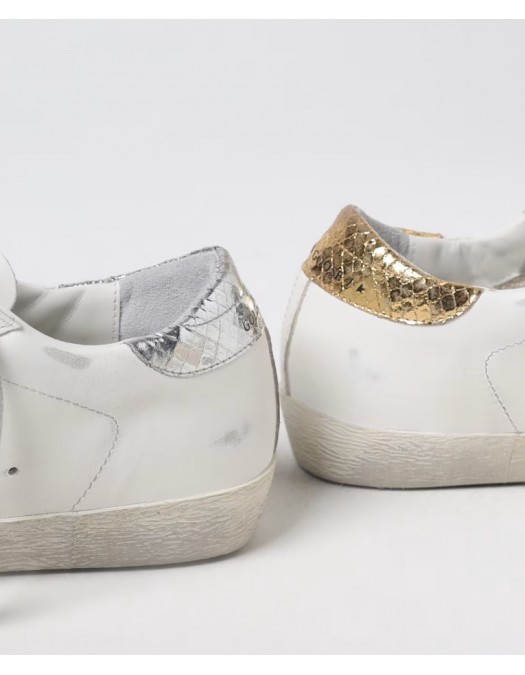 Sneakers Golden Goose, Distressed Effect, Grey Details, White - GWF00101F00086110417 Sneakers Golden Goose, Distressed Effect, Grey Details, White - GWF00101F00086110417