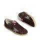 Sneakers GOLDEN GOOSE,  Super Star In brown leather with glitter star decoration - GWF00101F00755960574