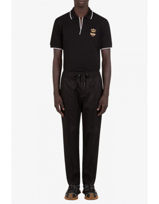 Pantaloni DOLCE & GABBANA, Cropped Track Black - GYACETFUFJRN0000 Pantaloni DOLCE & GABBANA, Cropped Track Black - GYACETFUFJRN0000