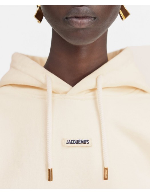 HANORAC JACQUEMUS, The Gros Grain hoodie,Beige - HOW00247AJ00109130