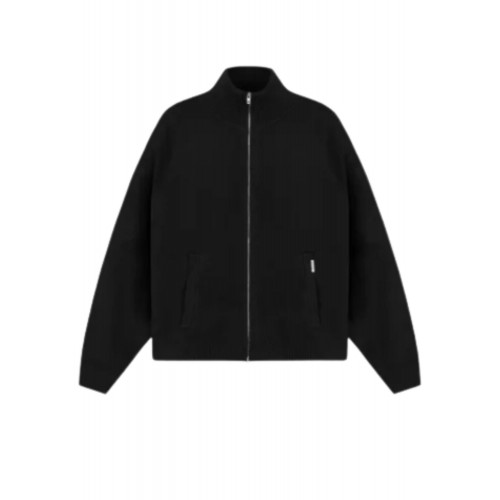 Jacheta REPRESENT, Knitted Initial Track, Logo, Black Jacheta REPRESENT, Knitted Initial Track, Logo, Black