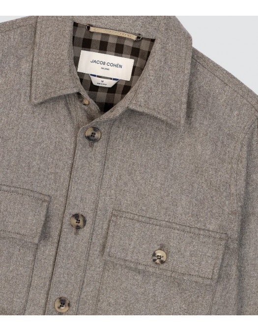 Jacheta JACOB COHEN, Wool Flanel Overshirt - JUME0027080S3679RWD477 Jacheta JACOB COHEN, Wool Flanel Overshirt - JUME0027080S3679RWD477