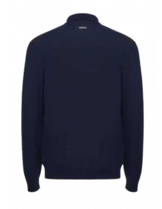 Pulover STEFANO RICCI, Polo Design, Wool, Silk, Navy Blue - KE06010P30E244063198 Pulover STEFANO RICCI, Polo Design, Wool, Silk, Navy Blue - KE06010P30E244063198