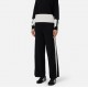 PANTALON ELISABETTA FRANCHI,Viscose trousers with shiny bands, Regular - KP69S56E2EF3