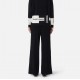 PANTALON ELISABETTA FRANCHI,Viscose trousers with shiny bands, Regular - KP69S56E2EF3