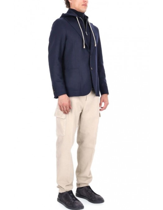 Jacheta ELEVENTY, Wool jersey jacket with detachable bib - L70GIAF02JAC2401881 Jacheta ELEVENTY, Wool jersey jacket with detachable bib - L70GIAF02JAC2401881