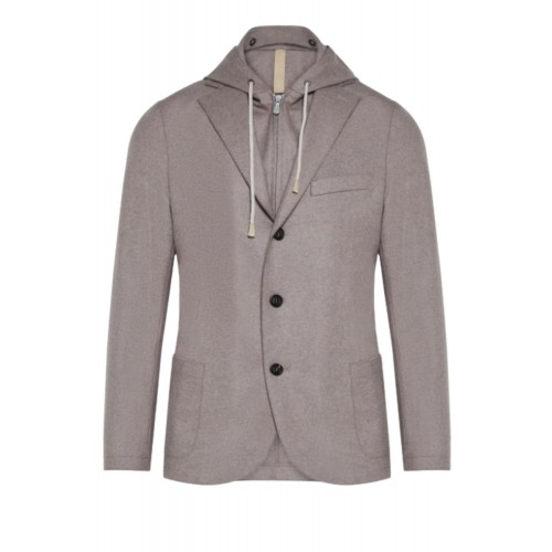 Jacheta ELEVENTY, Wool jersey jacket with detachable bib