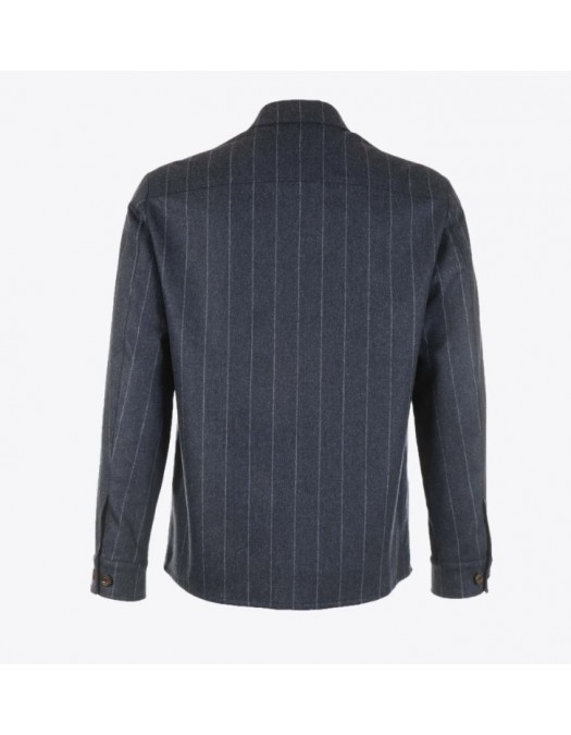 Jacheta ELEVENTY, OVERSHIRT BLUE STRIPES - L70GIAJ17TES0L08411 Jacheta ELEVENTY, OVERSHIRT BLUE STRIPES - L70GIAJ17TES0L08411