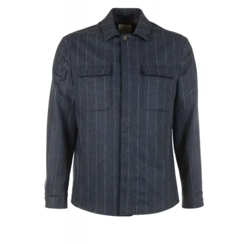 Jacheta ELEVENTY, OVERSHIRT BLUE STRIPES