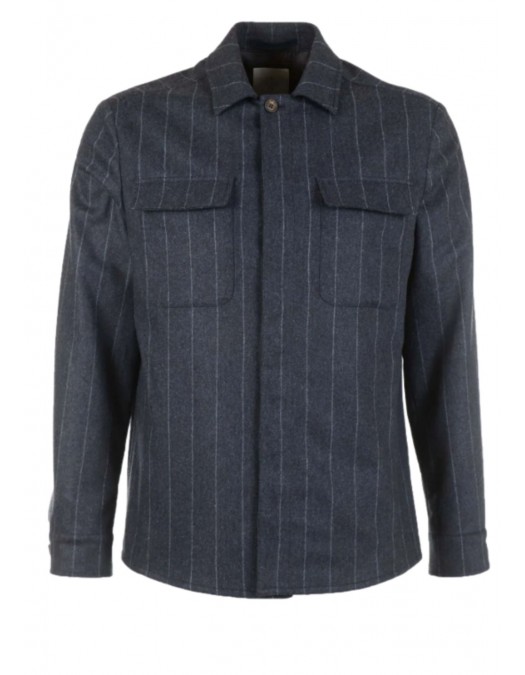 Jacheta ELEVENTY, OVERSHIRT BLUE STRIPES - L70GIAJ17TES0L08411 Jacheta ELEVENTY, OVERSHIRT BLUE STRIPES - L70GIAJ17TES0L08411