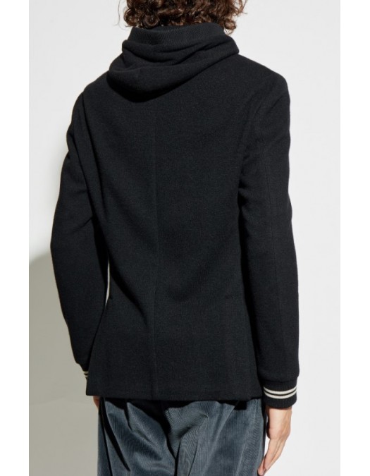 Jacheta ELEVENTY , BLACK Jacket with detachable hood - L70GIAK01TES0L19022 Jacheta ELEVENTY , BLACK Jacket with detachable hood - L70GIAK01TES0L19022