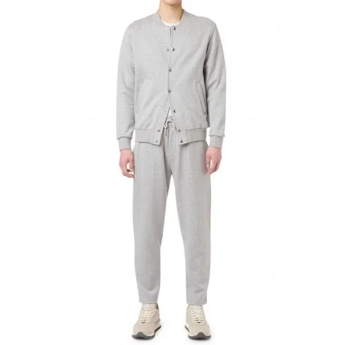 Jacheta ELEVENTY, Cotton Cotton Sweatshirt bomber Gesso