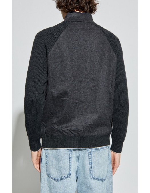 Cardigan ELEVENTY, GREY Wool cardigan with stand-up collar - L75GBTL44TES0L23615