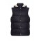 Vesta ELEVENTY,NAVY BLUE Puffer vest with detachable hood