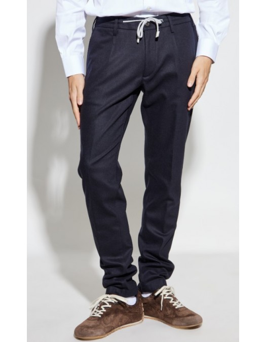 Pantaloni ELEVENTY, NAVY BLUE Wool pleated trousers - L75PANB21TES0H02714 Pantaloni ELEVENTY, NAVY BLUE Wool pleated trousers - L75PANB21TES0H02714