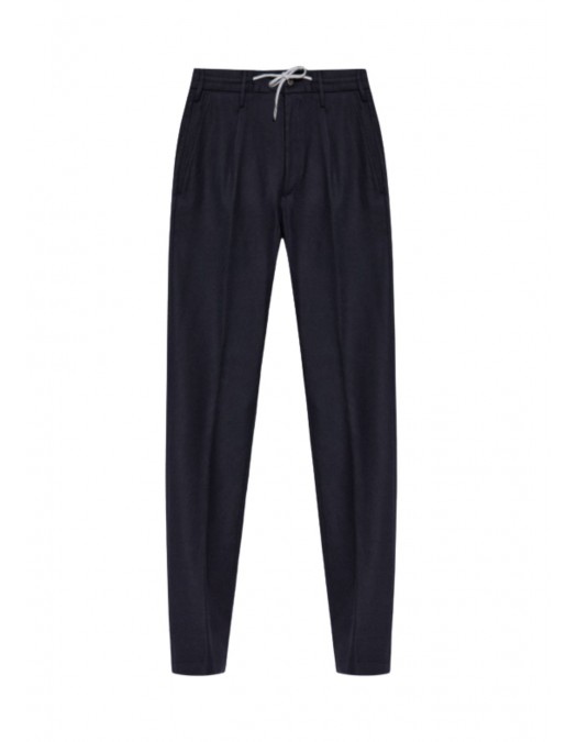 Pantaloni ELEVENTY, NAVY BLUE Wool pleated trousers - L75PANB21TES0H02714 Pantaloni ELEVENTY, NAVY BLUE Wool pleated trousers - L75PANB21TES0H02714