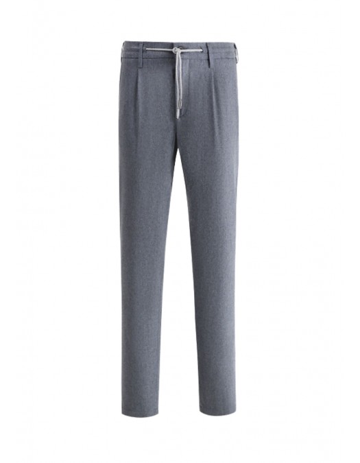 Pantaloni ELEVENTY, Grey Wool pleated trousers - L75PANB21TES0H02714