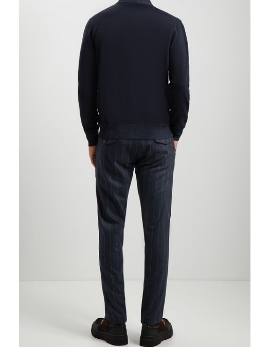 Pantaloni ELEVENTY,NAVY WOOL AND CASHMERE TROUSERS - L75PANB21TES0L08414